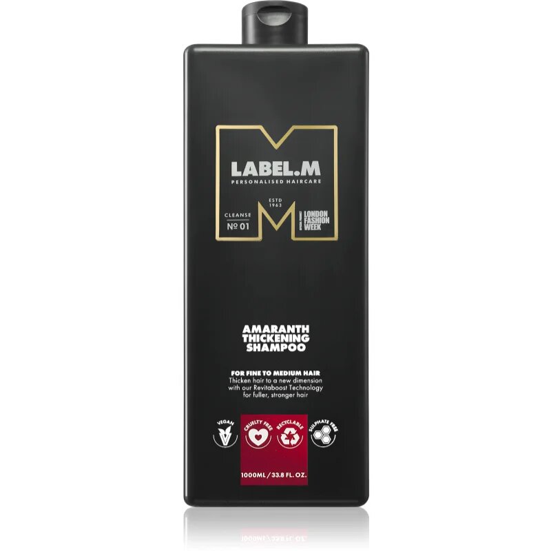 label.m Amaranth Thickening Shampoo шампоан за екстра обем 1000 мл.