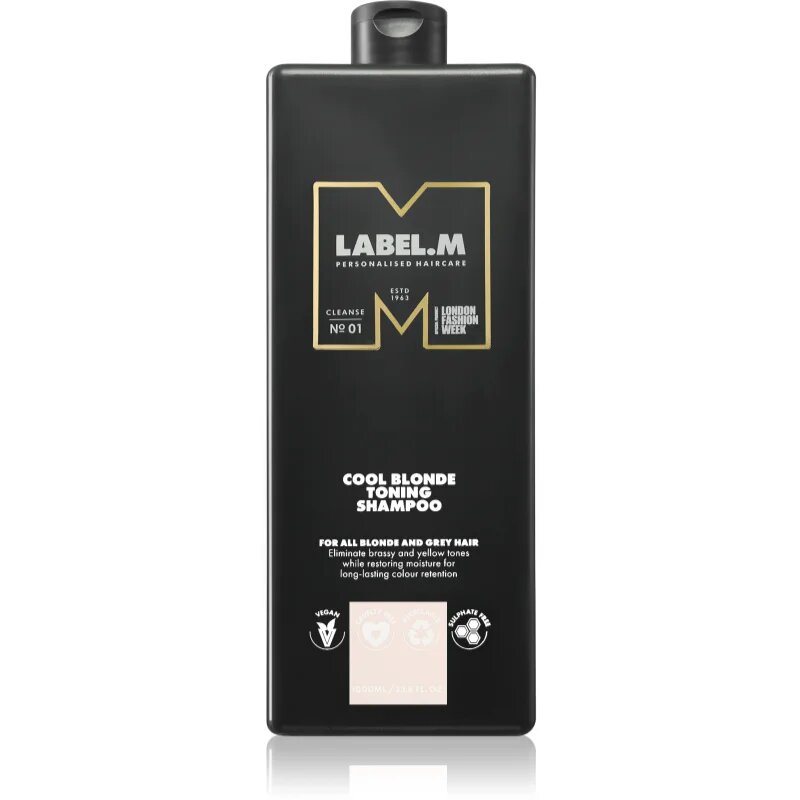 label.m Cool Blonde Toning Shampoo шампоан неутрализиращ жълтеникавите оттенъци 1000 мл.