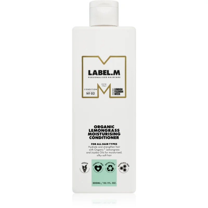 label.m Organic Lemongrass хидратиращ балсам за всички видове коса 300 мл.