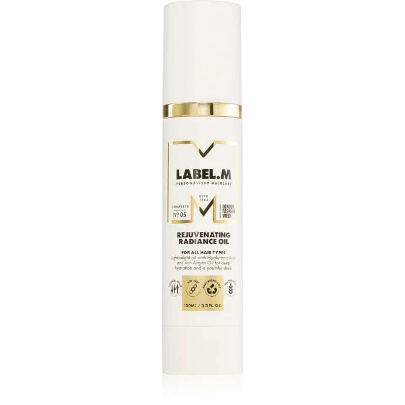 label.m Rejuvenating Radiance Oil леко масло За коса 100 мл.