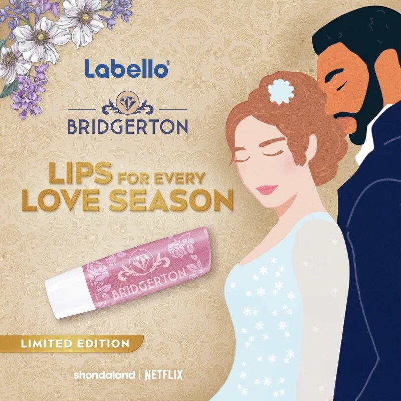 Labello Bridgerton Rose тониращ хидратиращ балсам за устни 4.8 гр.