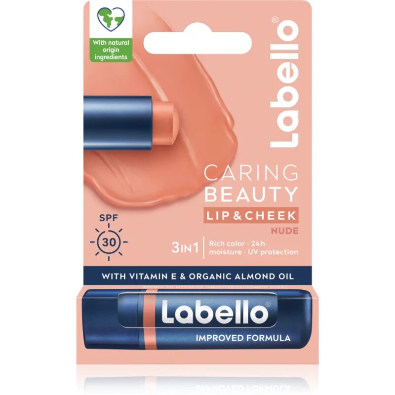 Labello Caring Beauty тониращ балсам за устни цвят Nude 48 мл.