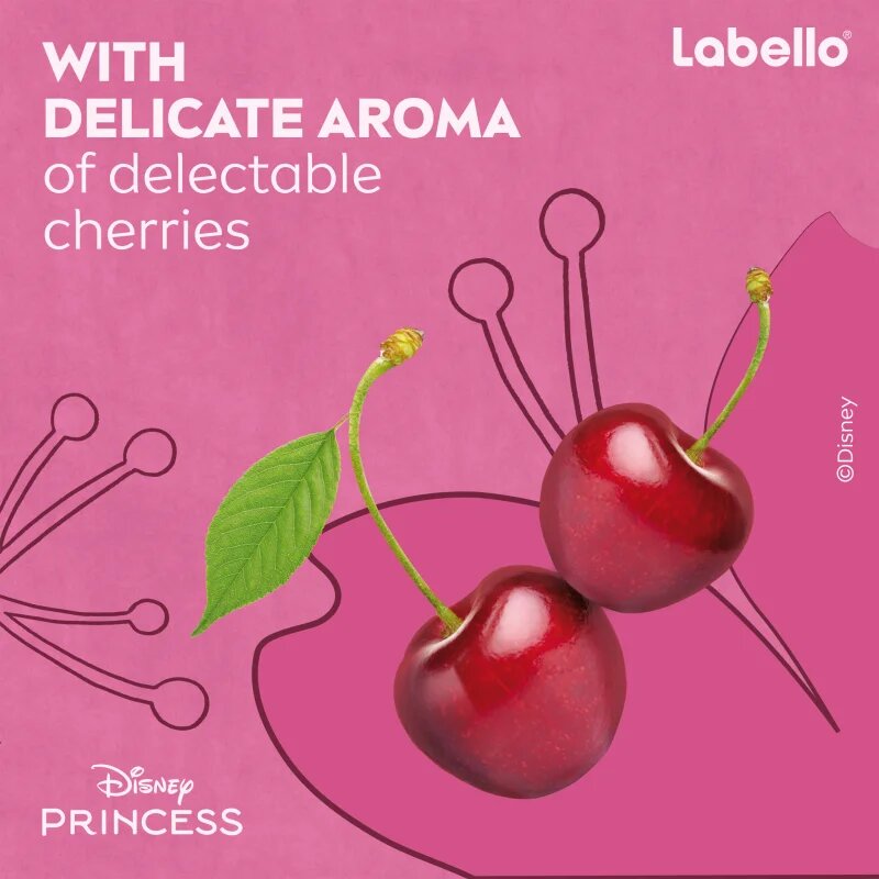 Labello Disney Princess Cherry Shine хидратиращ балсам за устни 4.8 гр.