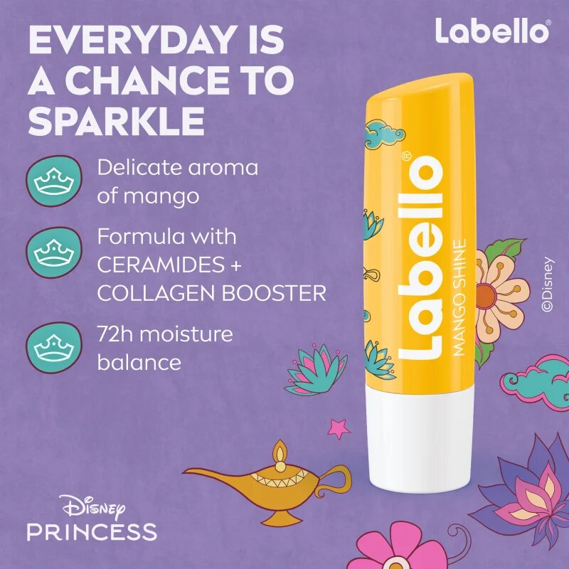 Labello Disney Princess Mango Shine хидратиращ балсам за устни 4.8 гр.