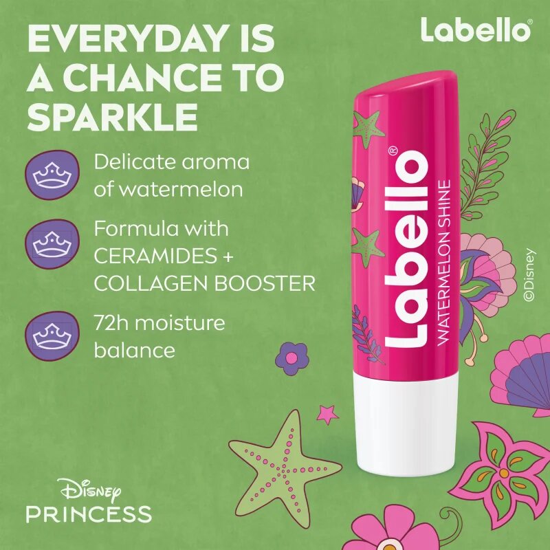 Labello Disney Princess Watermelon Shine хидратиращ балсам за устни 4.8 гр.