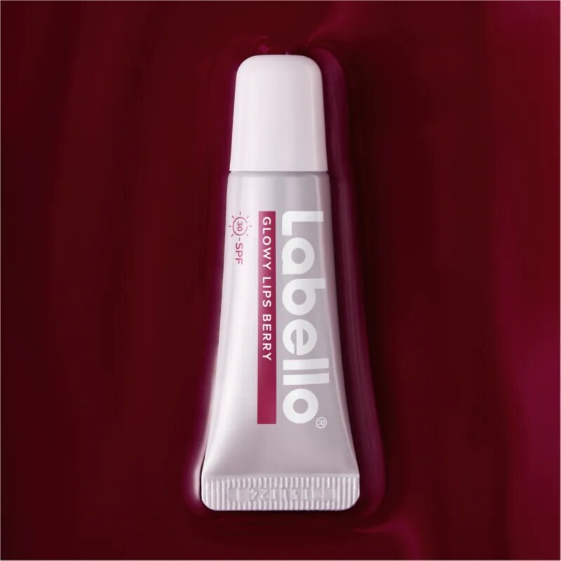 Labello Glowy Lips Berry тониращ балсам за устни с хиалуронова киселина SPF 30 10 мл.
