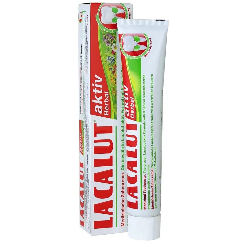 Lacalut Aktiv Herbal паста за укрепване на зъбите и венците 75 мл.