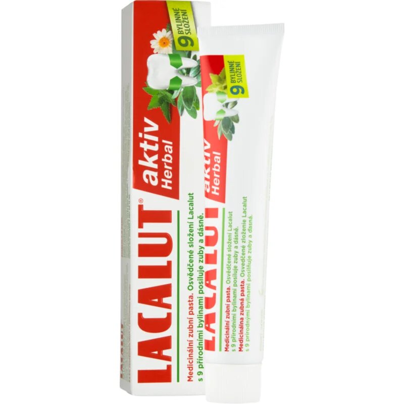 Lacalut Aktiv Herbal паста за укрепване на зъбите и венците 75 мл.