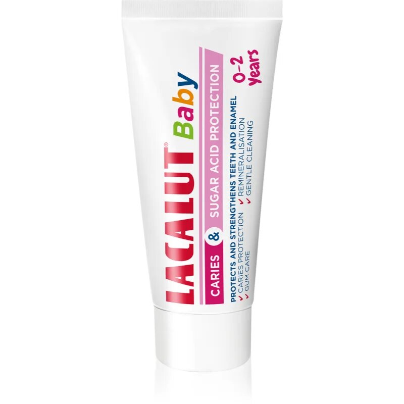 Lacalut Baby Caries and Sugar Acid Protection 0-2 Years детска паста за зъби с вкус Raspberry&Banana 55 мл.