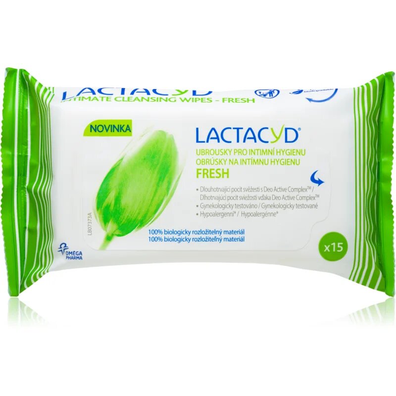 Lactacyd Fresh кърпички за интимна хигиена 15 бр.
