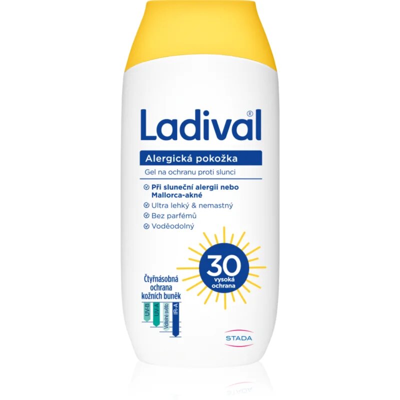 Ladival Allergic Skin защитен крем-гел за слънчеви бани против слънчеви алергии SPF 30 200 мл.