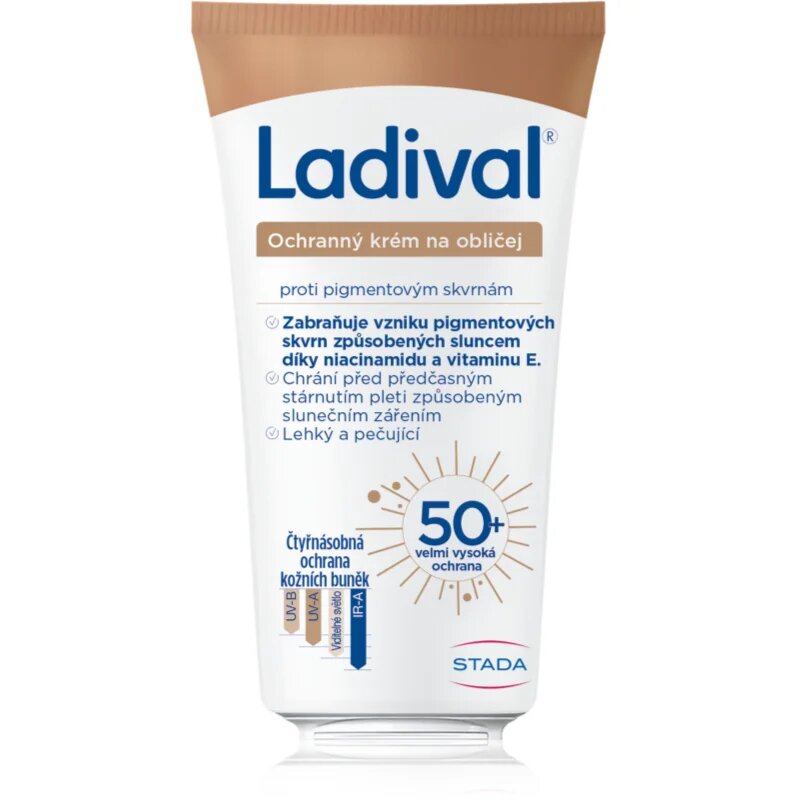 Ladival Anti-Pigment Spots защитен крем за лице с витамин Е SPF 50+ 50 мл.