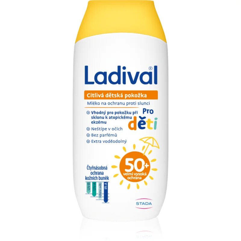 Ladival Kids защитно мляко за чувствителна кожа SPF 50+ 200 мл.