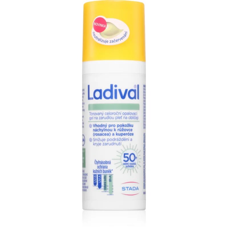 Ladival Sensitive тониращ гел-крем за чувствителна и зачервена кожа SPF 50+ 50 мл.