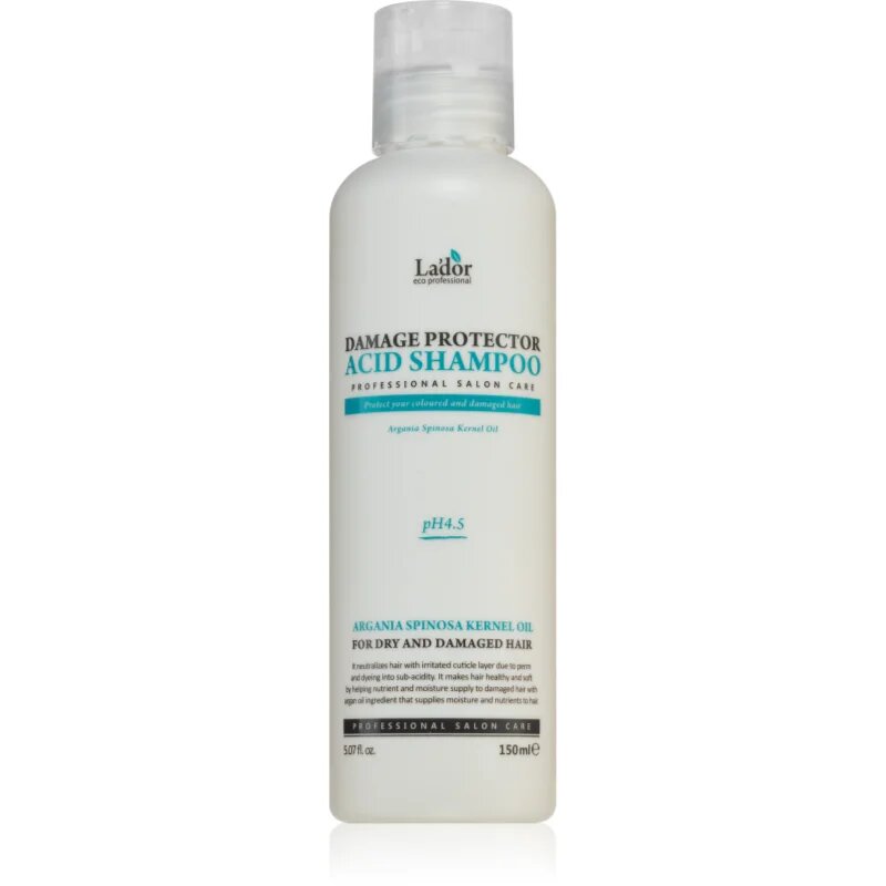 La'dor Damage Protector Acid Shampoo дълбоко регенериращ шампоан за суха увредена и химически третирана коса 150 мл.