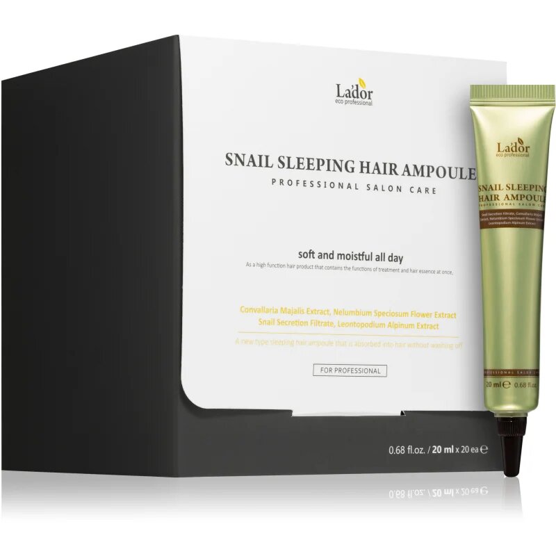 La'dor Snail Sleeping Hair Ampoule нощни ампули за здрава и красива коса 20x20 мл.