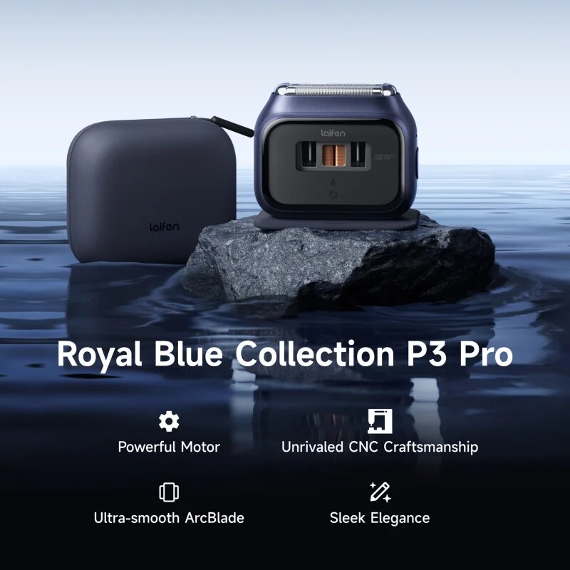 Laifen P3 Pro електрическа самобръсначка подаръчен комплект Dark Blue 1 бр.