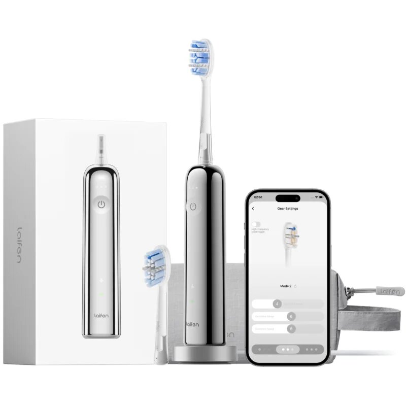 Laifen Wave Pro LFTB02-S Stainless Steel електрическа четка за зъби 1 бр.