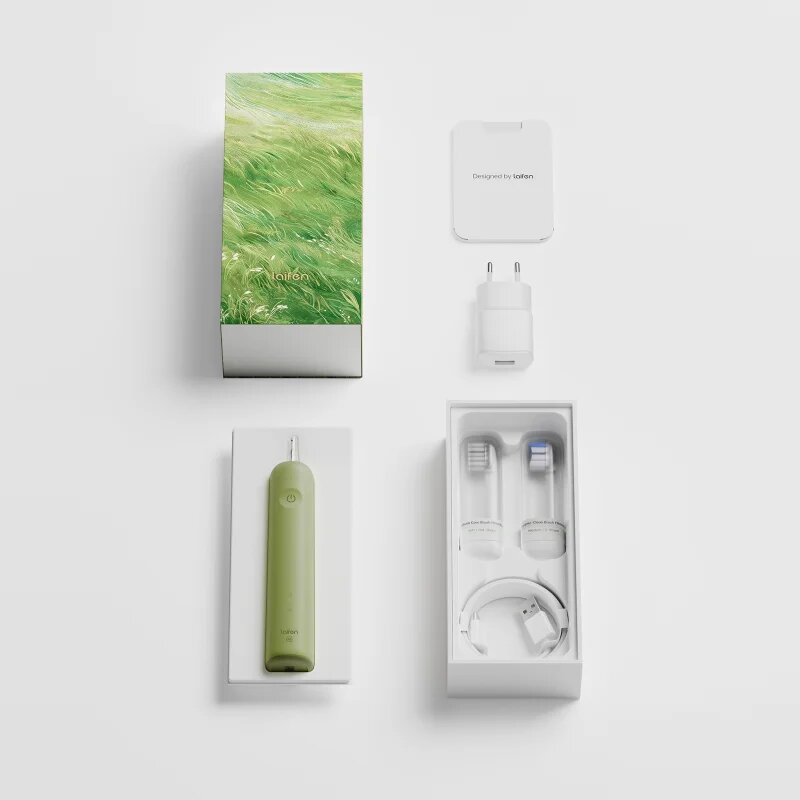 Laifen Wave Special електрическа четка за зъби + 2 резервни глави Green 1 бр.
