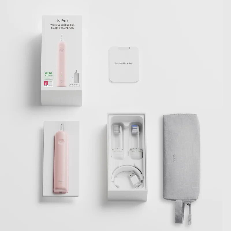 Laifen Wave Special електрическа четка за зъби + 2 резервни глави Pink 1 бр.