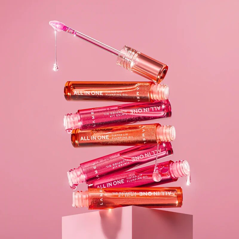 LAMEL All in One Lip Tinted Plumping Oil тониращо олио за устни за увеличаване на обема № 403 Watermelon 3 мл.
