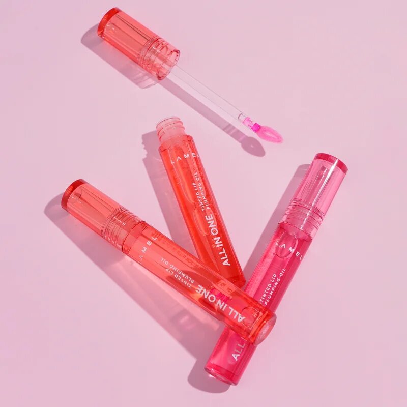LAMEL All in One Lip Tinted Plumping Oil тониращо олио за устни за увеличаване на обема № 403 Watermelon 3 мл.