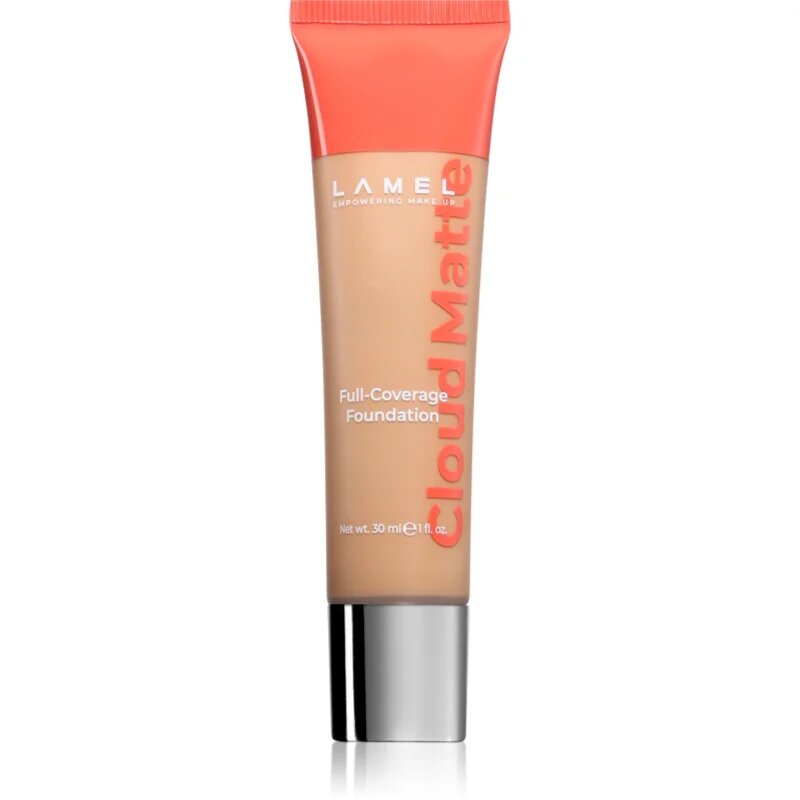 LAMEL Cloud Matte Full-Coverage Foundation изцяло покривен фон дьо тен за матиране цвят 07W Hazelnut 30 мл.