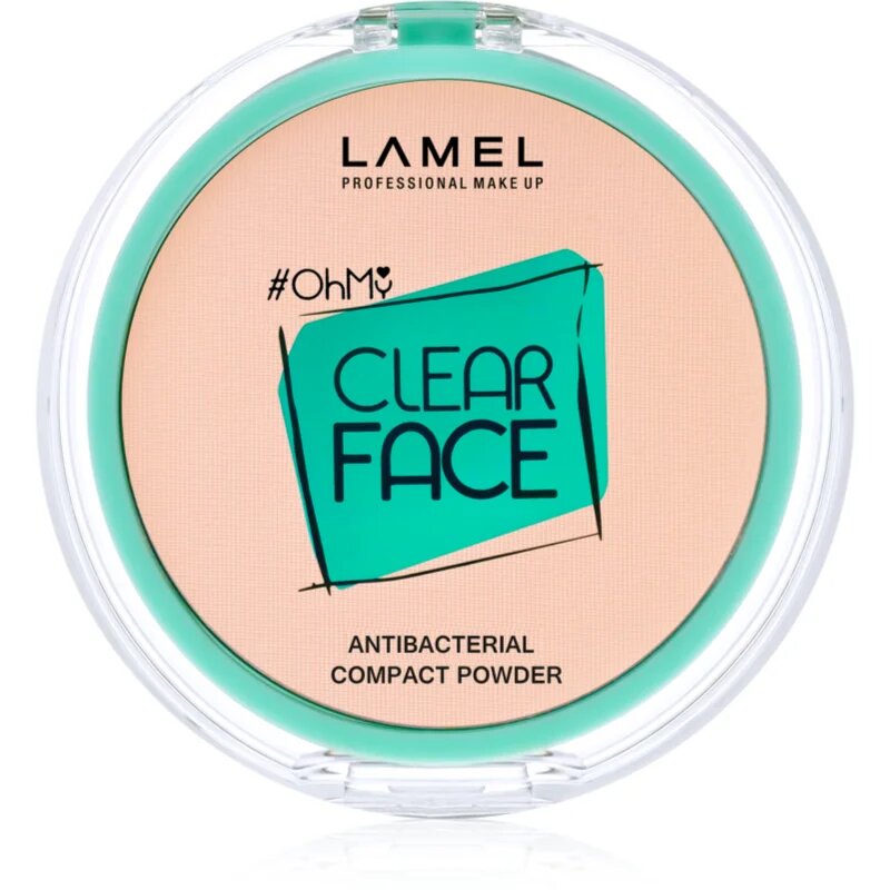 LAMEL OhMy Clear Face компактна пудра с антибактериална добавка цвят 403 Rosy beige 6 гр.