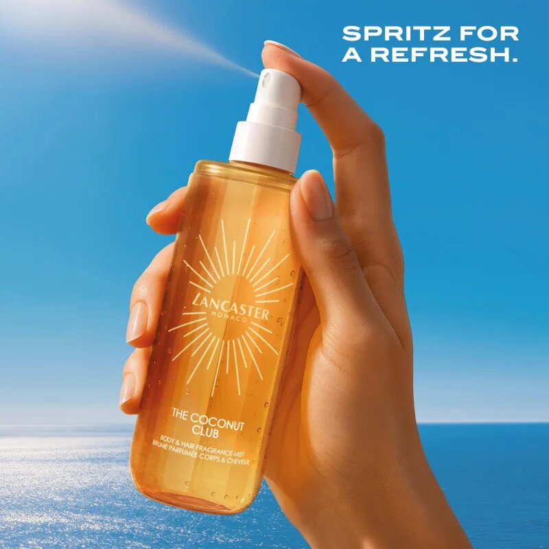 Lancaster Eau de Hair & Body Mist парфюмна мъгла за лице тяло и коса аромати Coconut Club 236 мл.