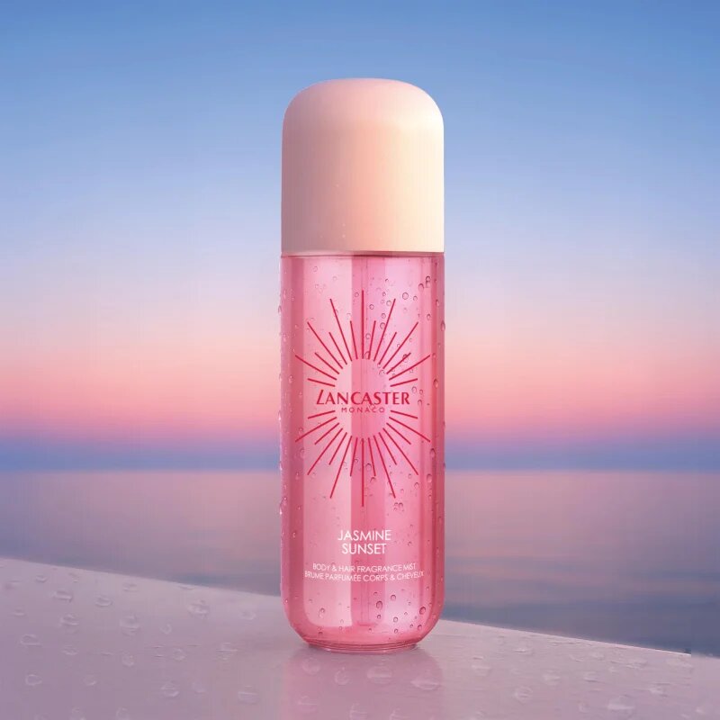 Lancaster Eau de Hair & Body Mist парфюмна мъгла за лице тяло и коса аромати Jasmine Sunset 236 мл.