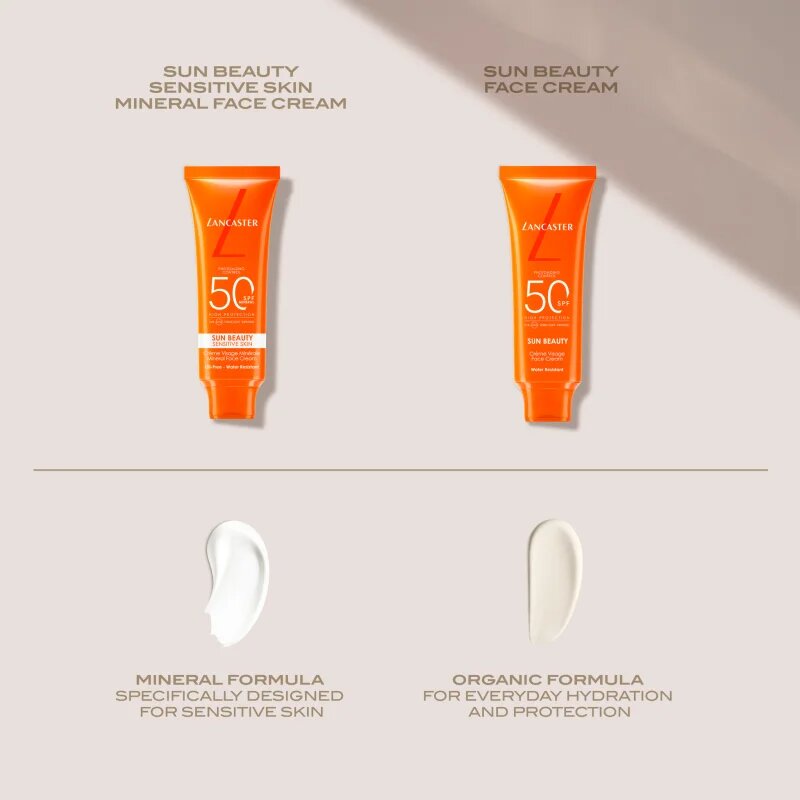 Lancaster Sun Beauty Mineral Face Cream слънцезащитен крем за лице SPF 50 50 мл.