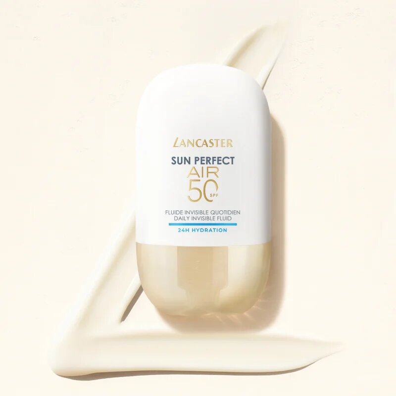 Lancaster Sun Perfect Air 50 24H Hydration ултра лек защитен флуид за суха или много суха кожа SPF 50 40 мл.