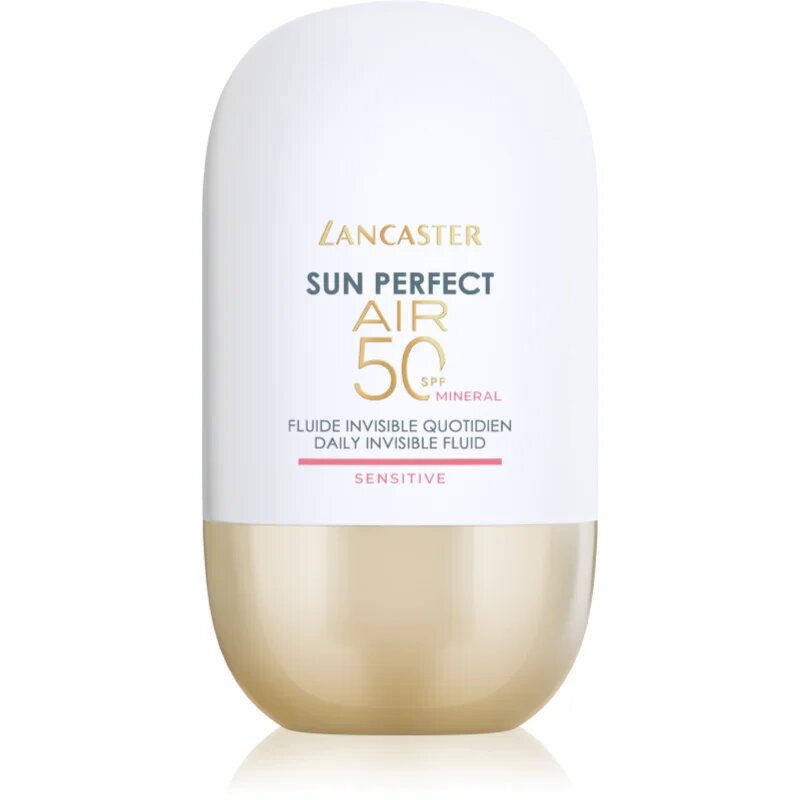Lancaster Sun Perfect Air 50 Sensitive Mineral ултра лек защитен флуид за чувствителна кожа със склонност към почервеняване SPF 50 40 мл.