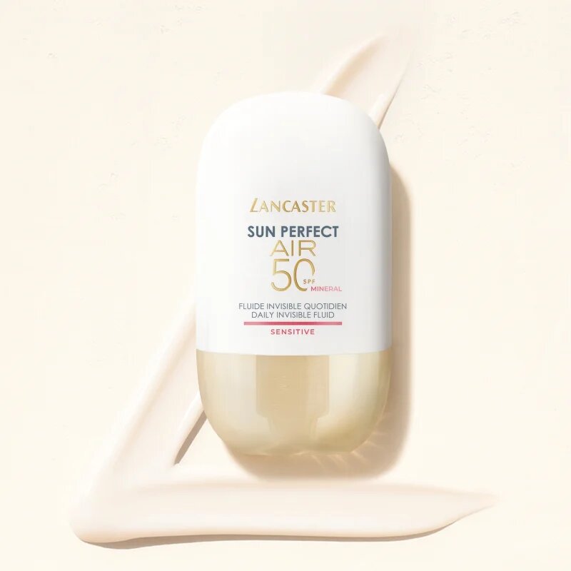 Lancaster Sun Perfect Air 50 Sensitive Mineral ултра лек защитен флуид за чувствителна кожа със склонност към почервеняване SPF 50 40 мл.
