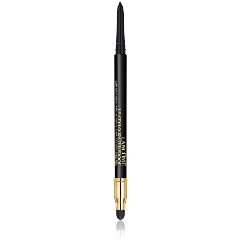 Lancôme Le Stylo Waterproof водоустойчив молив за очи в висока пигментация цвят 02 Noir Intense 0.35 гр.