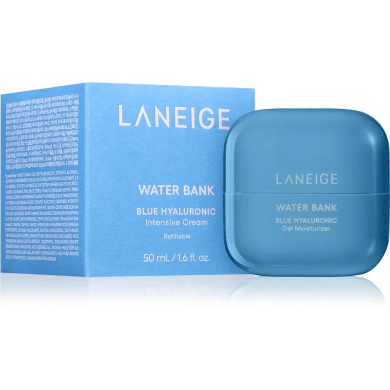 LANEIGE Water Bank Blue Hyaluronic Intensive Cream Refillable интензивен крем с хиалуронова киселина за многократно пълнене 50 мл.