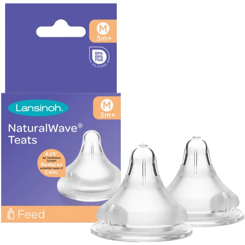Lansinoh NaturalWave биберон за шише Medium 2 бр.