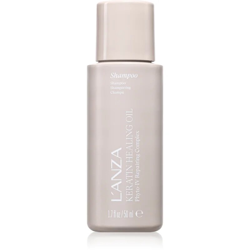 L'anza Keratin Healing Oil Lustrous Shampoo ревитализиращ шампоан за увредена коса 50 мл.