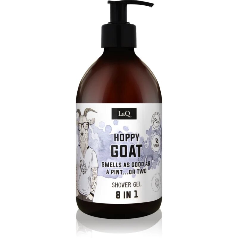 LaQ Goat From Poznaň освежаващ душ гел 8 в 1 екстракт от хмелни шишарки 500 мл.