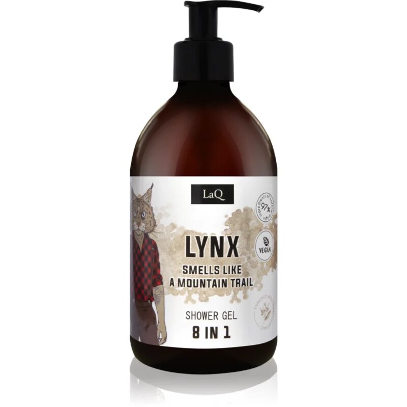 LaQ Lynx From Mountain свеж душ гел 8 в 1 500 мл.