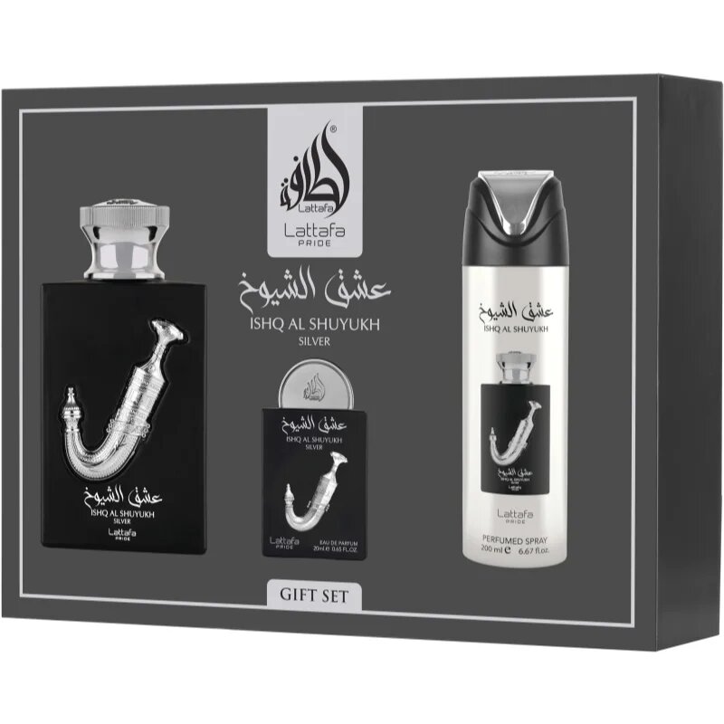 Lattafa Pride Ishq Al Shuyukh Silver подаръчен комплект унисекс 1 бр.