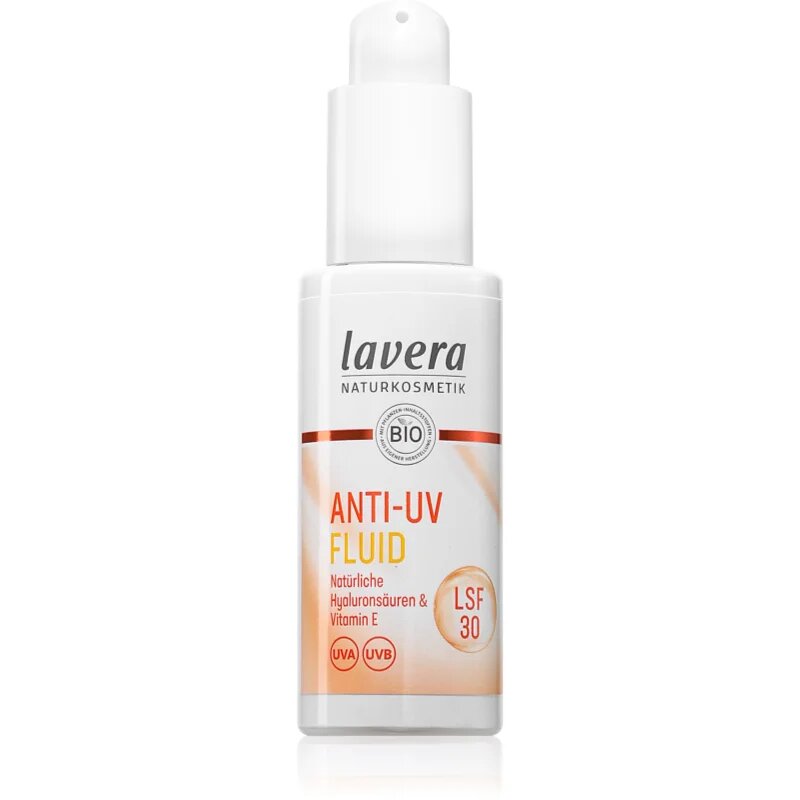 Lavera Anti-UV Fluid слънцезащитен флуид за лице SPF 30 30 мл.