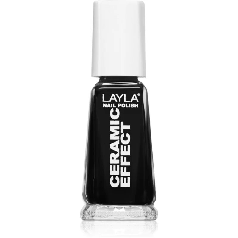 Layla Cosmetics Ceramic Effect лак за нокти цвят N.31 Pure Black 10 мл.