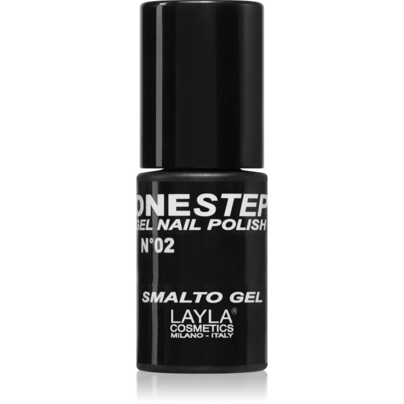 Layla Cosmetics One Step лак за нокти цвят N.2 100% Black 5 мл.
