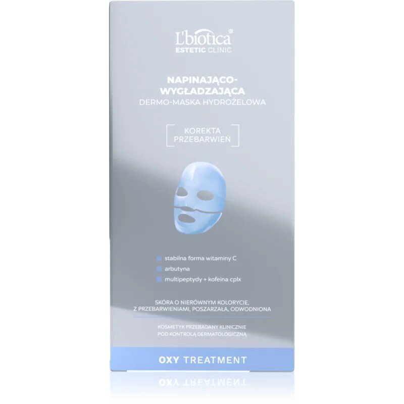 L’biotica Estetic Clinic Oxy Treatment интензивна хидрогелна маска за стягане на кожата 1 бр.