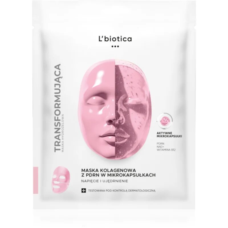 L’biotica Transforming Collagen Mask with PDRN in Microcapsules колагенова маска за стягане на кожата 1 бр.