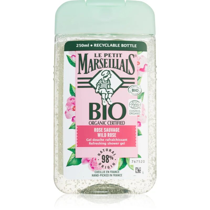 Le Petit Marseillais Bio Wild Rose освежаващ душ гел 250 мл.