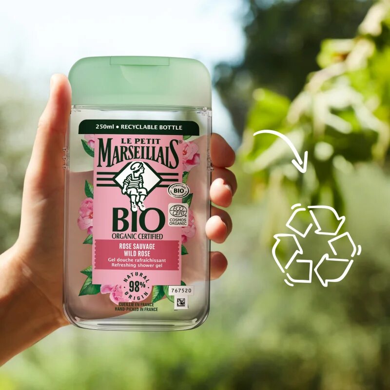 Le Petit Marseillais Bio Wild Rose освежаващ душ гел 250 мл.