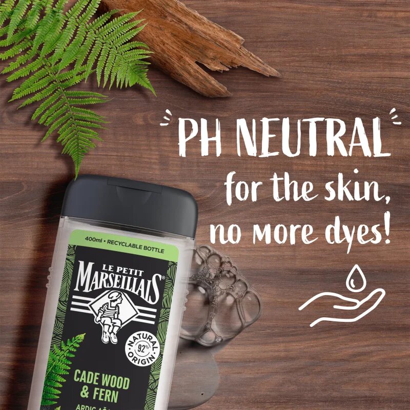 Le Petit Marseillais Cade Wood & Fern душ гел 4 в 1 за мъже 400 мл.