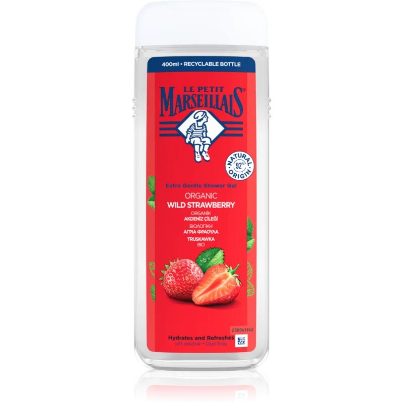 Le Petit Marseillais Organic Wild Strawberry нежен душ гел 400 мл.